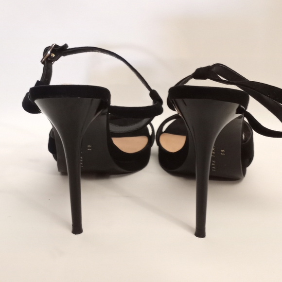 ZARA Black Suede Platform Sandal w/Stiletto Heel - Picture 6 of 8